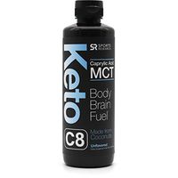 Premium MCT Oil containing only c8 Caprylic Acid | Brain & Body Fuel Made Exclusively from Organic Coconuts | Keto & Paleo Diet Friendly, Gluten & Dairy Free (16oz Bottle)