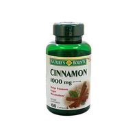 Nature's Bounty Cinnamon 1000 mg Capsules 100 ea - Buy Packs and SAVE (Pack of 4)