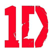 1D One Direction Logo - Vinyl 3" wide (color: RED) decal laptop tablet skateboard car windows sticker