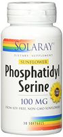 Solaray Sunflower Phosphatidylserine Non GMO 100 mg Softgels, 30 Count