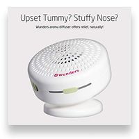 Wunders Aroma Diffuser, Aromatherapy for Babies, Provides Relieve for stuffy Nose and Upset Tummy, incl. Essential Oils Breathe Easy and Sleepy Time, White Noise, waterless Fan-Based Diffuser
