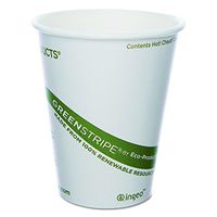 Eco-Products GreenStripe Compostable Hot Cup - 8 ounce - Case of 1000 - EP-BHC8-GS