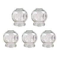 Cupping Glass, Glass Fire Cupping Jars, 5 Pcs Vacuum Acupuncture Masssage Glass Cupping Jars, Massage Muscle Joint Pain Relief, Suitable for Home Office,Innerdiameter_51mm,3Sets
