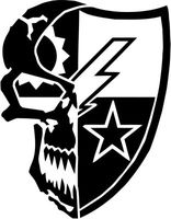 Chase Grace Studio Ranger US Army Star Skull Vinyl Decal Sticker|BLACK|Cars Trucks Vans SUV Jeeps Laptops Wall Art|5.5" X 4.5"|CGS385