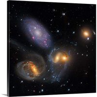 GREATBIGCANVAS Stephan's Quintet, a Grouping of Galaxies in The Constellation Pegasus Canvas Wall Art Print, 3.