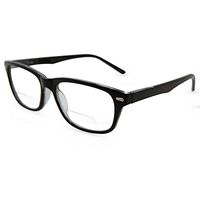In Style Eyes Seymore Retro BiFocal Reading Glasses Clear Black 2.75
