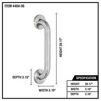 Alpine Industries Stainless Steel Safety Grab Bar - for Bath, Shower & Bathroom - (36 Inch)