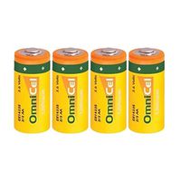 4x OmniCel ER14335 3.6V 1.65Ah 2/3AA Lithium Button Top Battery For Smart Munitions, Intrusion Sensors, Invisible Fencing, RFID Tracking, Theft Prevention, Locator Beacons, Fleet Monitoring