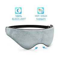BUZIO Weighted Eye Mask for Sleeping, Sleep Mask and Blindfold, Adjustable Strap for Women and Men, Removable Hot/Cool Pack to Relief Stress, Block Out Light, Double Sided Soft Comfort for Sleeping