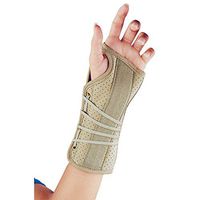 FLA Soft Fit Suede Right Finish Wrist Brace, Beige, X-Large