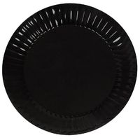 Party Essentials Deluxe Quality Hard Plastic 10.25-Inch Party/Dinner Plates, Black, 14 Count