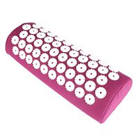 Mexidi Acupressure Mat Pillow Set Body Foot Massage Cushion Shakti Yoga Mat Muscle Relaxation, Relieve Your Stress, Back, Neck,Sciatic Pain with Carry Storage Bag (Purple, Massage Pillow)