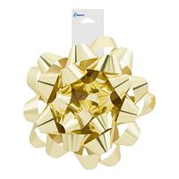 Berwick Offray 6'' Diameter Large Christmas Bow, Gold Glitter