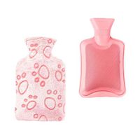 ÔNBAY Durable Safe Leakproof Soft Hot Water Bottle Bag with Print Cover Hot Water Bottles