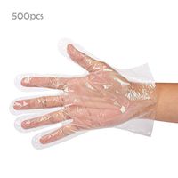 WAFamily 1000pcs Plastic Gloves Restaurant Home Service Catering Hygiene(1000PC, Clear)