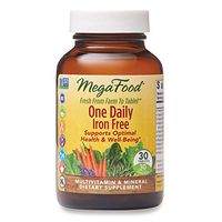 MegaFood, One Daily Iron Free, Supports Optimal Health and Wellbeing, Multivitamin and Mineral Supplement, Gluten Free, Vegetarian, 30 tablets (30 servings)