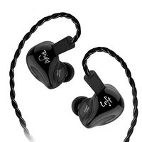 in Ear Earphones,Better KZ ZS4 High Fidelity Earphones,1DD+1BA HiFi Bass Noise Cancelling High Fidelity Earbuds and Exchange Cable Design with 2pins 0.75mm Connection Cable.(Without Mic -Black)