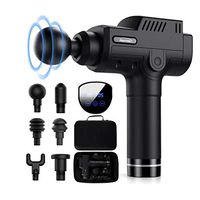 Massage Gun Handheld Electric Body Massager Deep Tissue Muscle Massager for Pain Relief with Brushless Motor 20 Variable Speeds, 6 Replaceable Heads