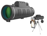 Monocular Telescope for Phone 40X60 High-Powered HD monocular,Dual Focus Zoom Portable Telescope Waterproof Fog Prooftelescopes,BAK4 Prism Waterproof Monoculars,for Traveling, Ball Games,Climbing