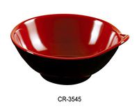 Yanco CR-3545 Black and Red Two-Tone Sauce Bowl, 10 oz Capacity, 4.5" Diameter, 1.75" Height, Melamine, Black/Red Color, Pack of 48