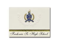 Signature Announcements Fredonia Sr High School (Fredonia, KS) Graduation Announcements, Presidential style, Elite package of 25 with Gold & Blue Metallic Foil seal