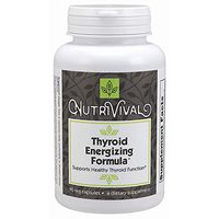 Nutrivival Thyroid Energizing Formula with Copper, Zinc and Selenium to Support Healthy Thyroid Function and Metabolism* 90 Vegetarian Capsules