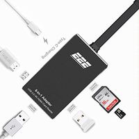 E2E USB 3.1 Type-C to 4K HDMI USB 3.0 Port USB-C Charging and SD Card Reader 6-IN-1 Adapter Hub (black)
