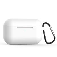 Amoos Case Compatible with Airpods Pro Case Premium Silicone Airpod Pro Case, Slim-Fit, Visible Front LED, Shock & Scratch-Resistant Ultra-Thin Case Skin for AirPods Pro Charging Case (White)