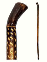 RMS Natural Wood Walking Stick - 48 Inch Handcrafted Wooden Hiking Stick and Trekking Pole with Wrist Strap - Ideal for Men or Women with Active Outdoor Lifestyle (Rain Drop Handle, 48 Inch)