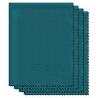 Edison & King Extra Large Microfiber Cleaning Cloth - Pack of 4 Extremely Soft Glasses Cleaning Cloths – convinient 11 x 15 inches. Can be Used Without Liquid Glasses Cleaner (Teal)