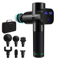 Massage Gun Head LCD Touch Massager 6-Speed Deep Tissue Massager with 6pcs Different Heads for Different Muscle Groups, Cordless Handheld Massager for Muscles