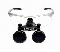 SoHome Dental 2.5X Surgical Binocular Loupes Anti-Fog Frames Optical Glass Magnifiers Silver