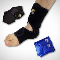 Ice Pack for Ankle brace & wrap with 2 Hot/Cold Gel Packs | Best for injuries, Sprains, Achilles, Tendon Injuries, Plantar Fasciitis, inflammation Bursitis & Sore Feet. | Microwaveable & Freezable
