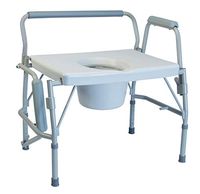 Graham-Field Lumex 3-in-1 Bariatric Bedside Commode, Raised Toilet Seat, and Toilet Safety Rail, 600 lb. Weight Capacity, 6438A