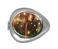 Baby Groot Dancing Custom Silver Oval Pill Box Pocket Purse Pill Case Medical Tablet Holder Weekly Pill Organizer Decoration Box Wallet