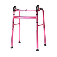 Walkers for Seniors with Seat Folding Walker, Lightweight Aluminum Alloy Adjustable Mobility Walking Aid for The Elderly, Disabled, Non-Slip Rolling Walkers