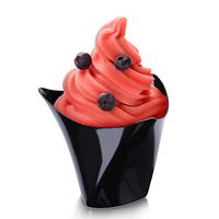 50 Pcs/set Dessert Cups - Mini Cubes Clear Tasting Sample Glass Containers Elegant Square Plastic Bowls Disposable, 4.5oz