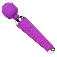 Wand Massager - New Upgrade 8 Powerful Speeds 20 Magic Vibration Modes - Handheld Wireless Waterproof Mute Rechargeable Personal Massager for Neck Shoulder Back Body Relieves Muscle Tension (Purple)