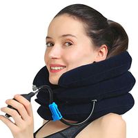 Cervical Neck Traction Inflatable Device Improve Spine Alignment Reduce Neck Pain Cervical Collar Adjustable Blue Colour