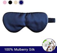 JOYSUN Collection 100% Mulberry Silk Eye Mask for Sleeping with Silk Strap Elastic Strap/Headband,Soft, Hypoallergenic for Sleeping, Travel, Naps,Gift Box