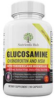 Glucosamine Chondroitin Turmeric MSM Boswellia - Joint Pain Relief Supplement - Best Anti-Inflammatory & Antioxidant Pills for Your Back, Knees, Hands & More - GMO & Gluten Free by Nutrients Hub