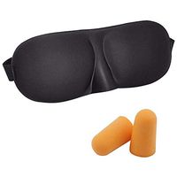 Black Sleep Mask,Ear Plugs,Eye Mask for Sleeping,Sleeping Mask,Eye mask for Sleep,Sleep Mask for Men,Women,Kids,Sleep Eye mask,Eye mask Sleeping,Designed for high Quality and Refreshing Night Sleep