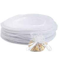 Sparkle and Bash Organza Bags for Weddings, Party Favors (100 Count), White