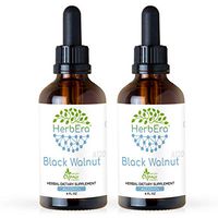 Black Walnut A120 (2pcs) Alcohol Herbal Extract Tincture, Super-Concentrated Organic Black Walnut (Juglans Nigra) Dried Hull (2x4 fl oz)