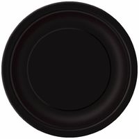 Unique Industries, Cake Paper Plates, 20 Pieces - Black