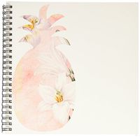 3dRose db_110529_1 Lilies Botanical Pinapple-Fruits-Drawing Book, 8 by 8-Inch