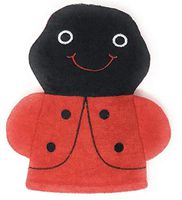 Knit Terry Character Bath Puppet / Wash Cloth / Bathmitt / Bath Mitt (Red (Lady Bug))