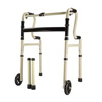 LJHHH Folding Rollator Walker,Car Adjustable Height Lightweight Walking Frame,Ergonomic Handles,Disabled Rehabilitation Balance Assisted Walking