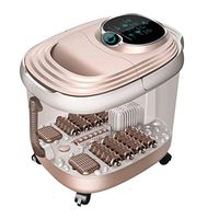 LEIGE Foot Spa Bath Massager with Heat and Massage and Bubble Jets, Motorized Shiatsu Massage Ball + Motorized Maize Roller, Adjustable Time & Temperature