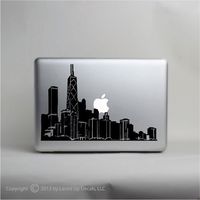 The Windy City Chicago Skyline laptop decal © 2013 Laced Up Decals